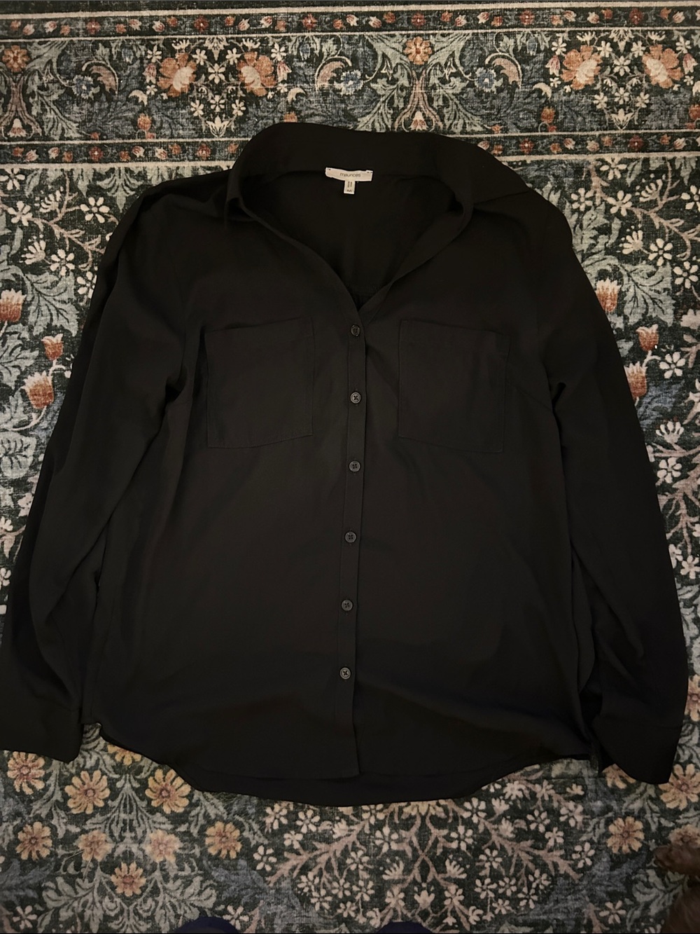 Maurice’s Black Chiffon Dress Shirt